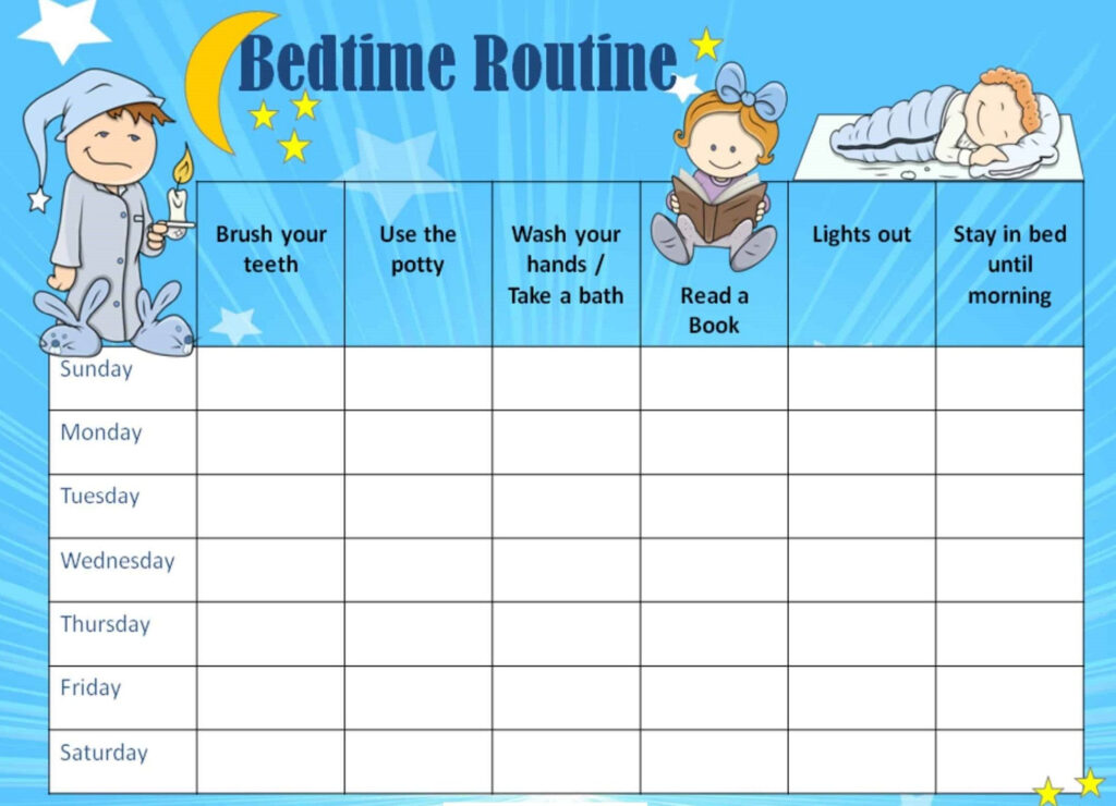 5 Year Old Bedtime Reward Chart Free Educative Printable Bedtime 