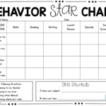 Behavior Charts Behavior Goal Star Charts For Classroom Behavior