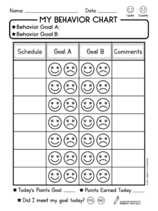 Behavior Goal Chart Printable - PrintableBehaviorChart.com