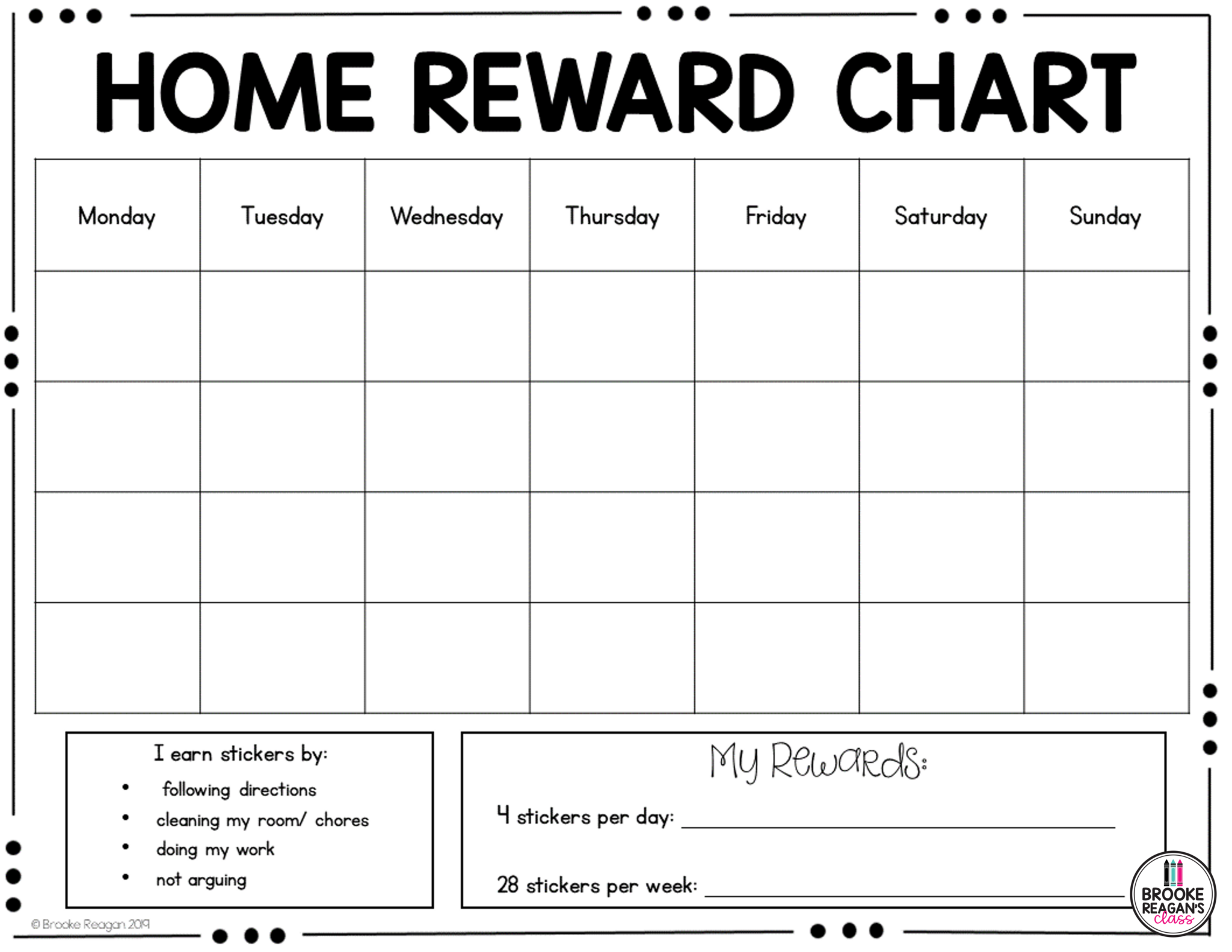 Behavior Reward Traveling Charts For Home Free Printable