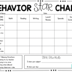 Behavior Star Charts Student Behavior Chart Behaviour Chart