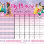 Digital Disney Princess Sparkle Blank Printable Reward Chart High