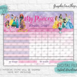 Digital Disney Princess Sparkle Blank Printable Reward Chart High