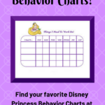 Disney Princess Behavior Charts Behaviour Chart Free Printable