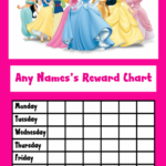 Disney Princess Star Sticker Reward Chart Reward Chart Reward Chart