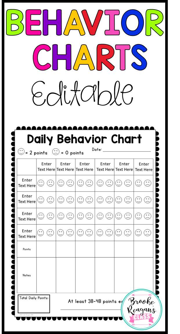 Free Printable Daily Behavior Charts For Elementary Students PrintableBehaviorChart