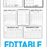 Editable Behavior Charts Perfect For Students That Need Help With