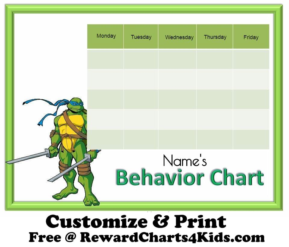 Free Printable Behavior Charts No Registration Required