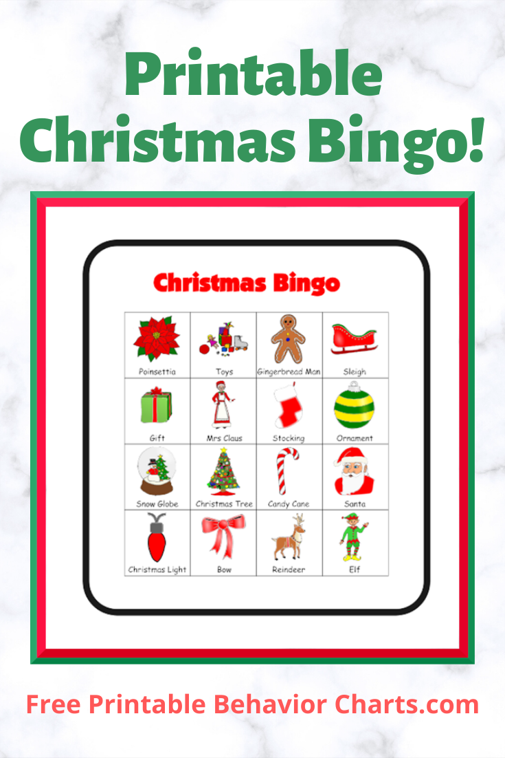 Free Printable Christmas Bingo Free Printable Behavior Chart Free 
