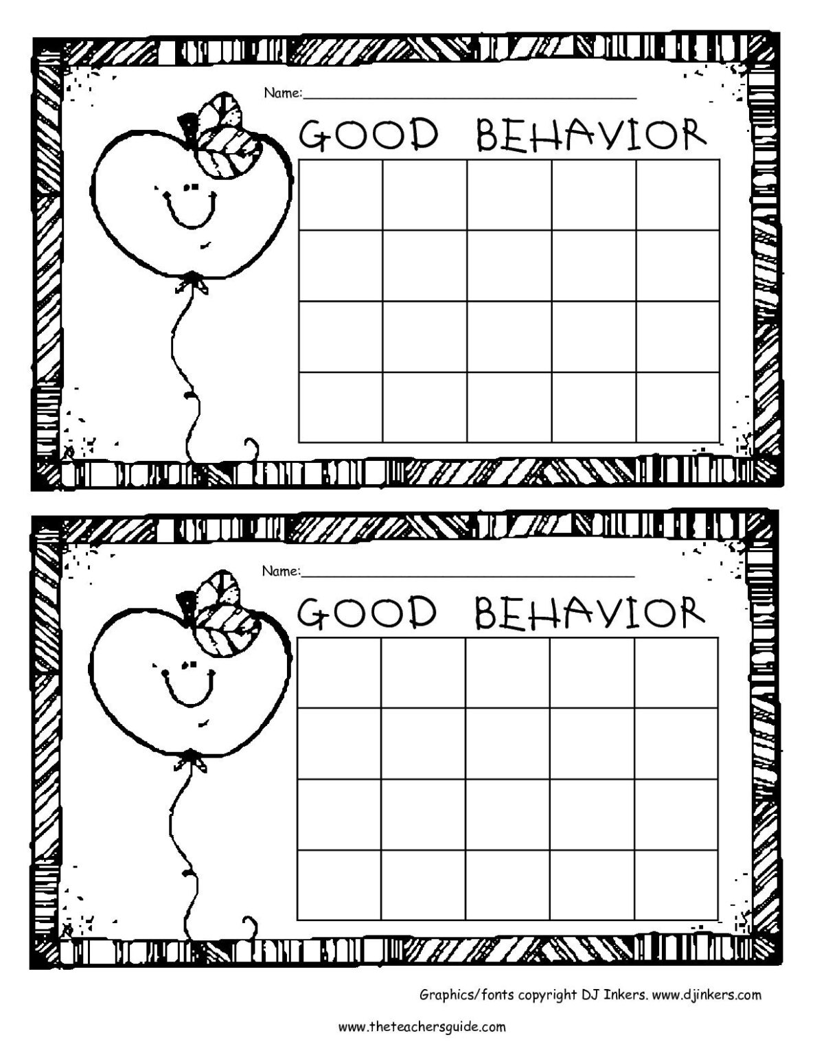 Free Printable Behavior Charts For Preschool Class PrintableBehaviorChart