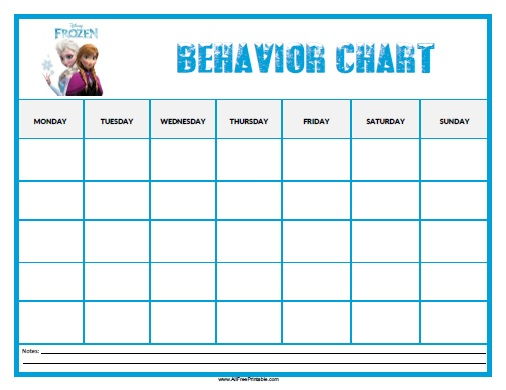 Frozen Behavior Chart Free Printable
