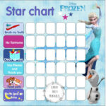 Frozen Star Chart Reward Chart Kids Toddler Reward Chart Printable