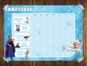 Printable Elsa Behavior Charts - PrintableBehaviorChart.com