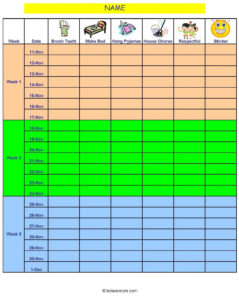 Morning Class Routine Behavior Chart Printable Free ...