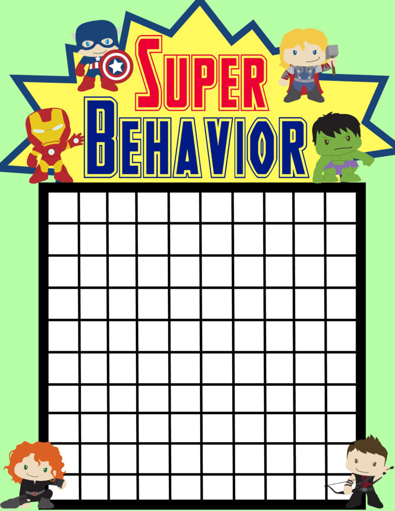 Good Behavior Rewards Charts More Excellent Me