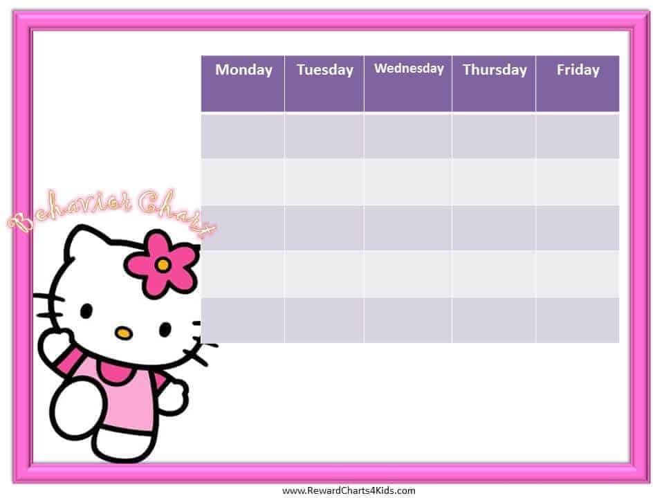 Hello Kitty Behavior Chart With Stars Download Printa - vrogue.co