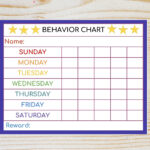 Kids Behavior Chart Printable Chore Chart Sticker Chart Etsy