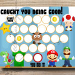 Kids Reward Chart Mario Reward Chart Printable Instant Etsy