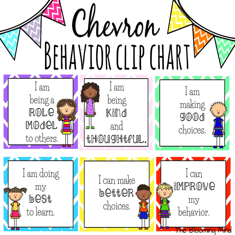 Manage Classroom Behavior With This Bright Chevron Clip Chart The