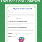 Owl Behavior Contract Agreement Fillable ACN Latitudes Behavior