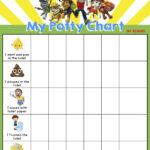 Paw Patrol Sticker Chart For Potty Training In 2020 Potty Training