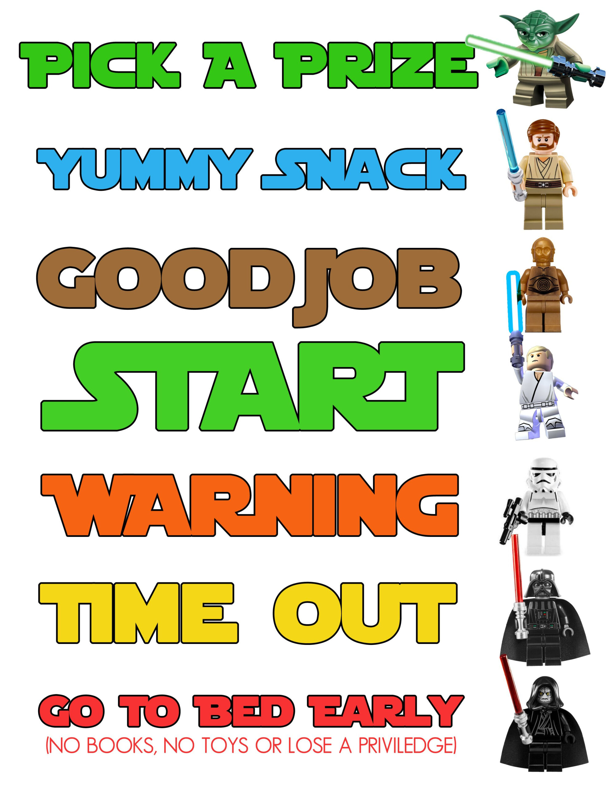 Free I Will Behavior Chart Star Wars Printable PrintableBehaviorChart