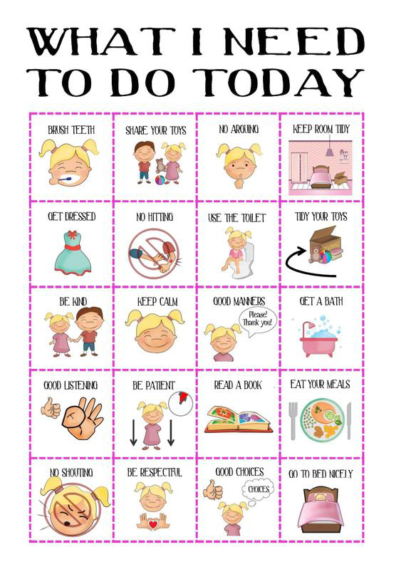 Pin On Kids Routine Chart