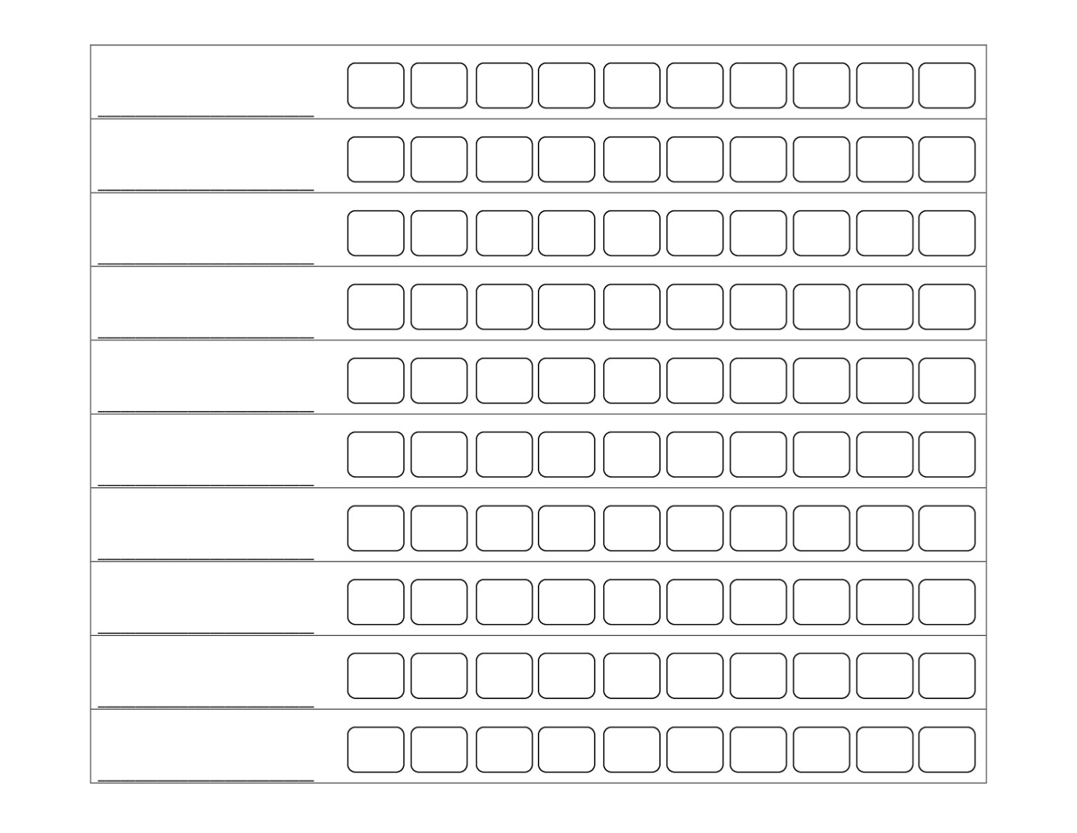 Free Printable Behavior Chart Blank PrintableBehaviorChart