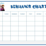 Printable Behavior Charts Frozen Printables Behaviour Chart Chart