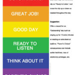 Printable Color Coded Behavior Chart