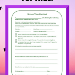 Printable Contracts For Kids Behavior Contract School Behavior