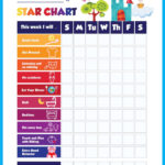 Printable Kids Star Behavior Chart Reward Chart Kids Chore Chart