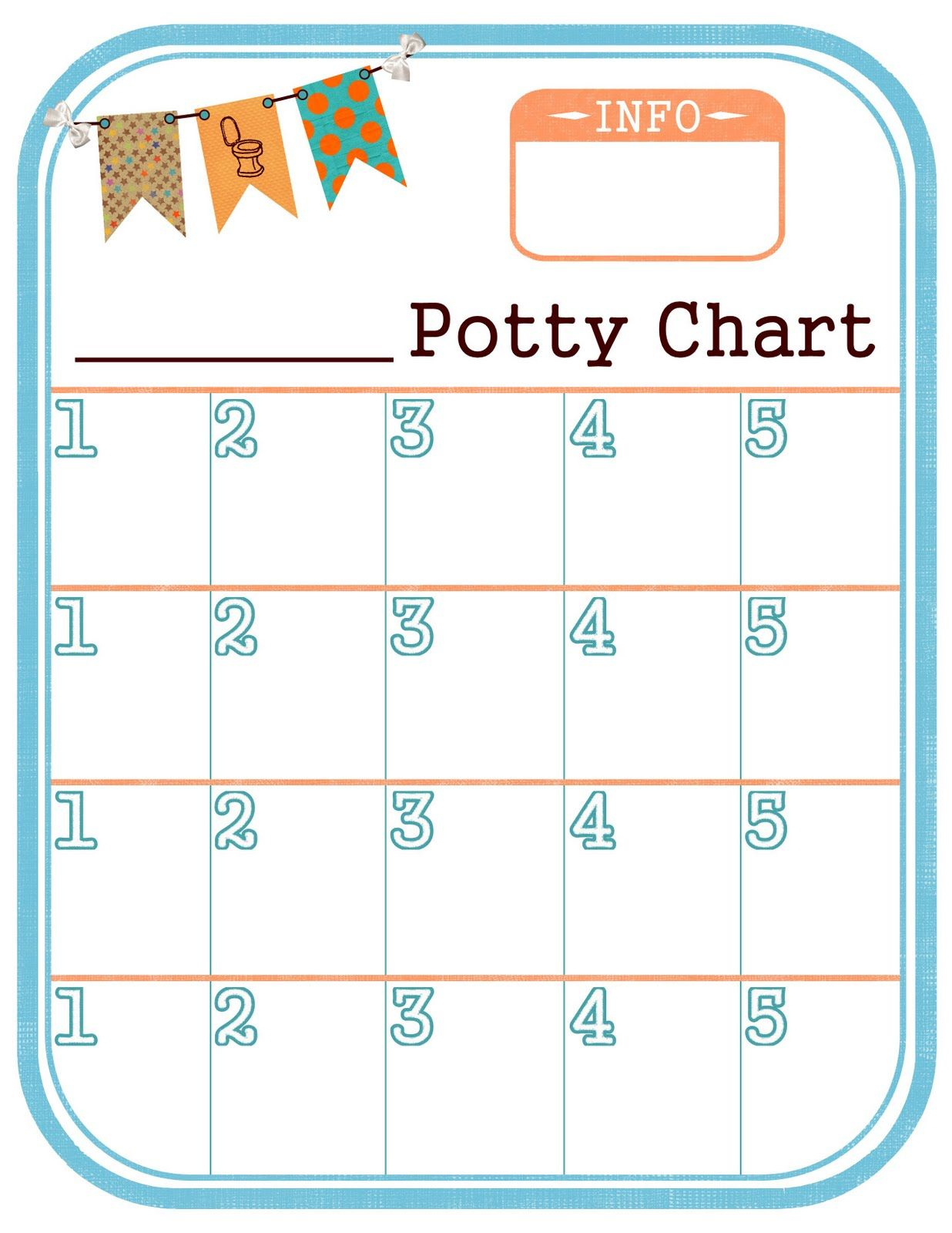 Printable Potty Chart Potty Training Chart Potty Chart