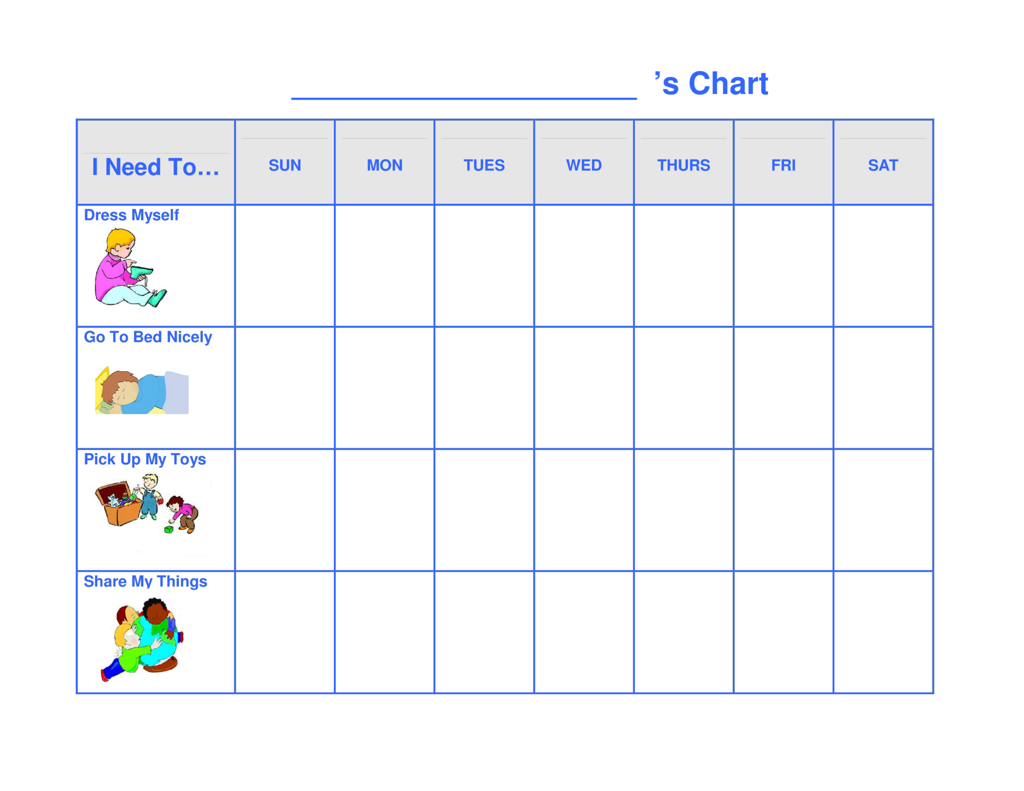 Free Printable Behavior Charts For Toddler PrintableBehaviorChart