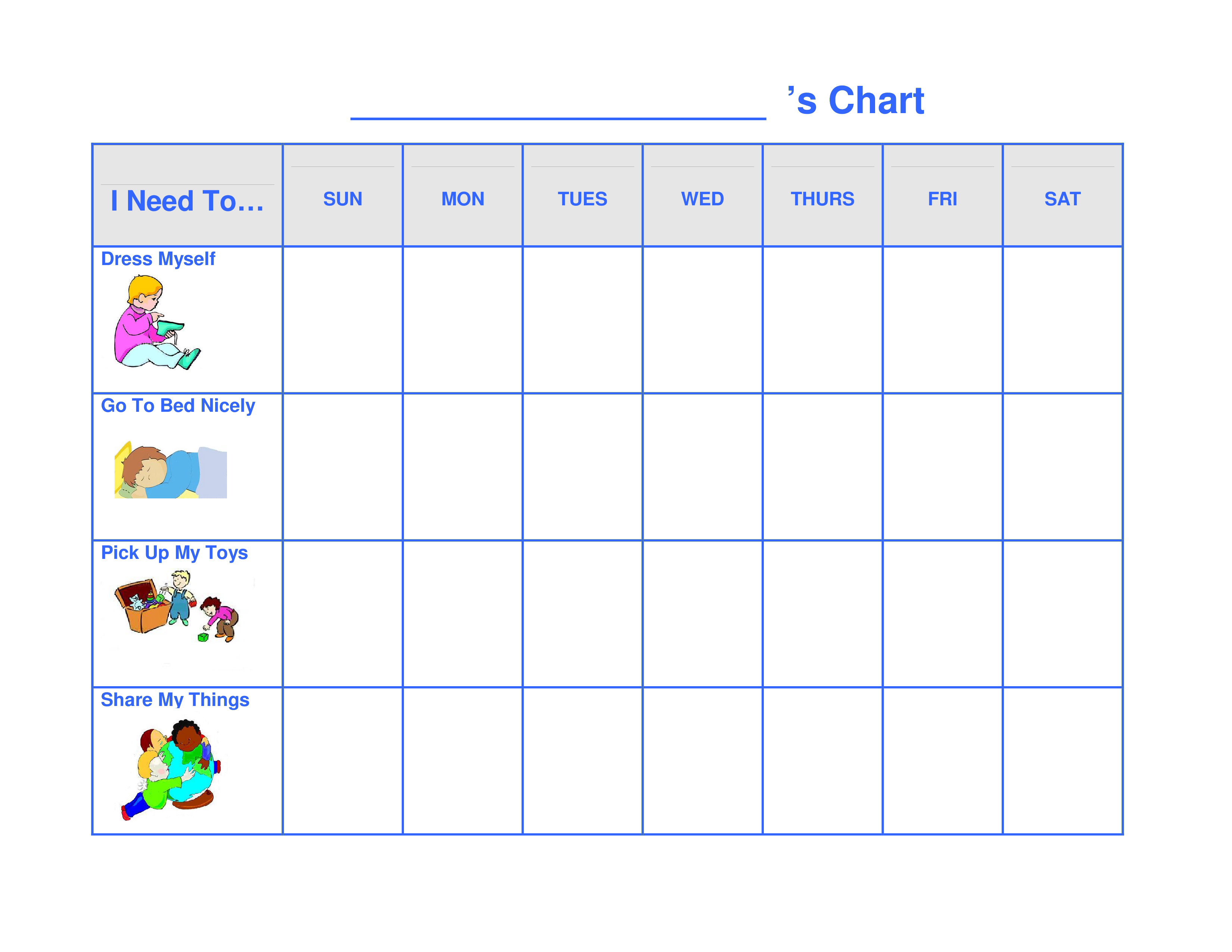 Free Printable Toddler Behavior Chart PrintableBehaviorChart