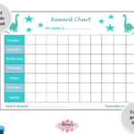 Reward Chart Dinosaurs PRINTABLE Children kids Reward Chart Etsy UK