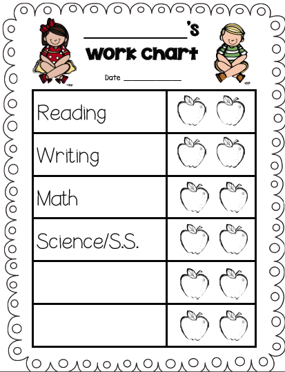 Sarah s First Grade Snippets Individual Behavior Chart Freebies