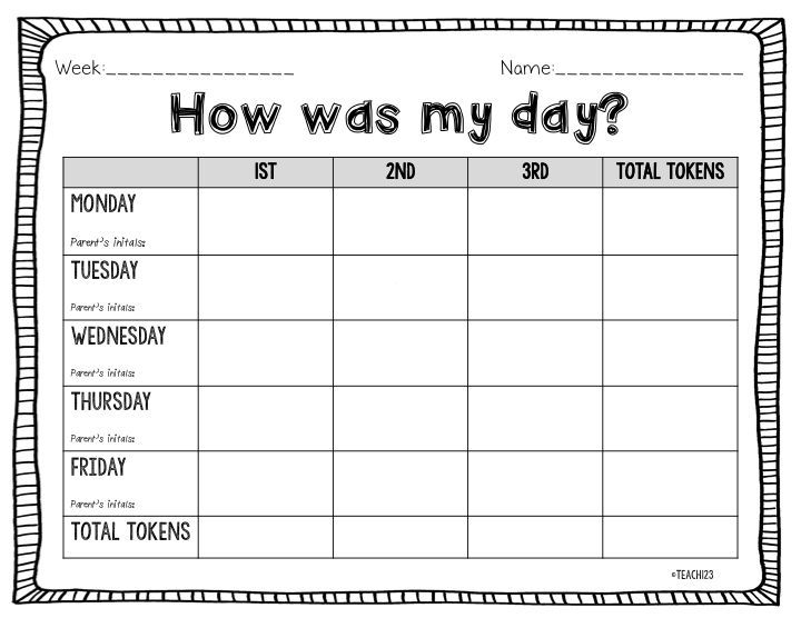 Sensory Behavior Documentation Chart Printable PrintableBehaviorChart