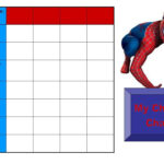 Spiderman Chore Chart Reward Chart Kids Behaviour Chart Reward Chart