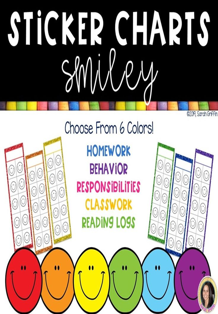 Sticker Charts Smiley Face Sticker Chart Behavior Sticker Chart 