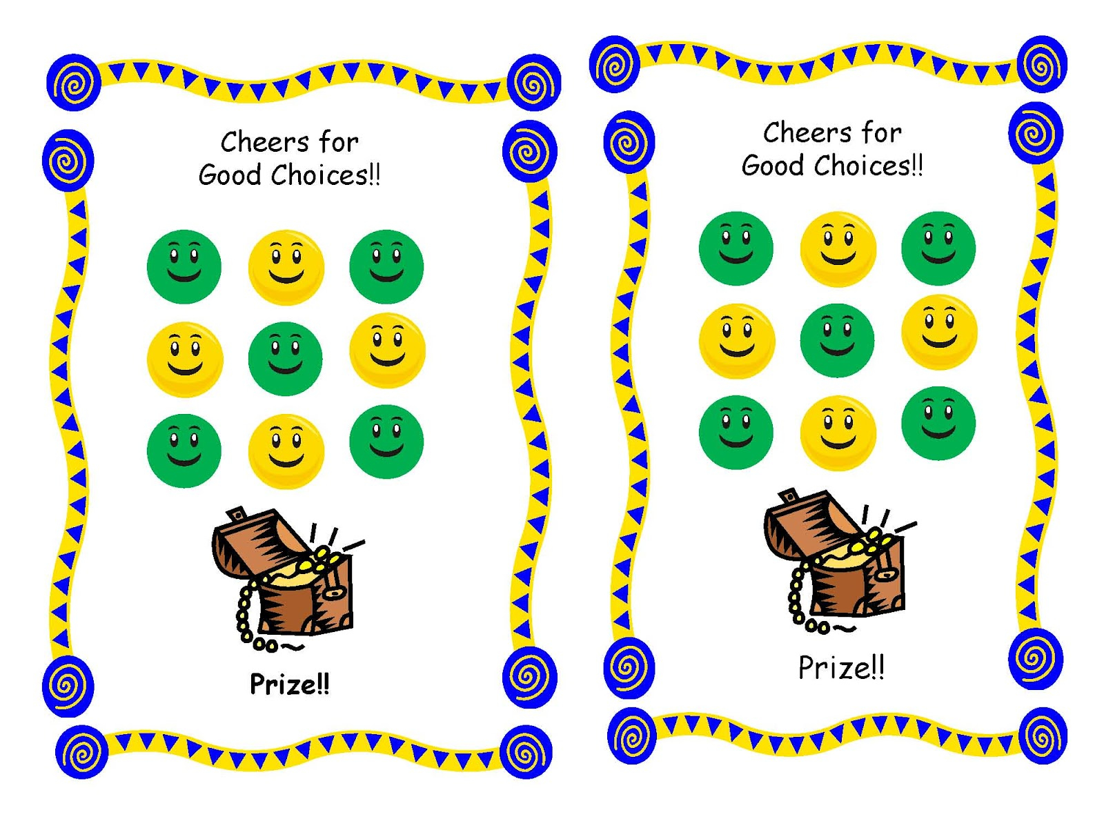 The Lower Elementary Cottage Reward Chart