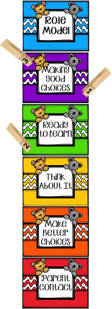 Zoo Animal Themed Behavior Clip Chart Clip Chart Behavior Clip 